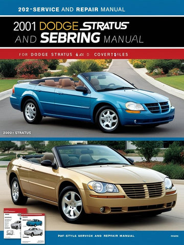 (2001 2002) DODGE JR SEBRING STRATUS SEDAN AND CONVERTIBLE CAR SHOP SERVICE REPAIR MANUAL - PDF