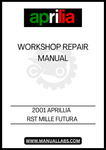UNLOCK THE FULL POTENTIAL OF YOUR APRILIA RST MILLE FUTURA WITH OUR COMPREHENSIVE WORKSHOP REPAIR MANUAL FOR THE 2001 MODEL. THIS PDF FILE IS AN ESSENTIAL RESOURCE FOR BOTH SEASONED MECHANICS AND DIY ENTHUSIASTS, PROVIDING DETAILED INSTRUCTIONS AND INSIGHTS TO KEEP YOUR MOTORCYCLE IN PEAK CONDITION.