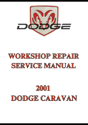 2001 DODGE CARAVAN WORKSHOP REPAIR SERVICE MANUAL - PDF  