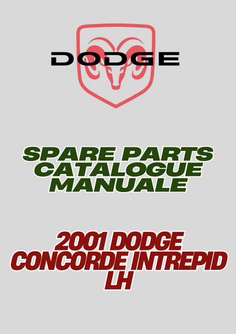 2001 DODGE CONCORDE INTREPID LH SPARE PARTS CATALOGUE MANUALE - PDF