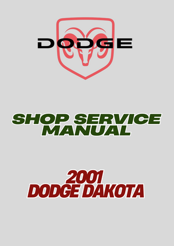 2001 DODGE DAKOTA SHOP SERVICE MANUAL - PDF