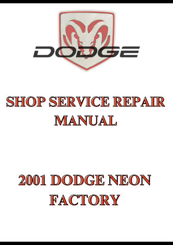 2001 DODGE NEON FACTORY SHOP SERVICE REPAIR MANUAL - PDF