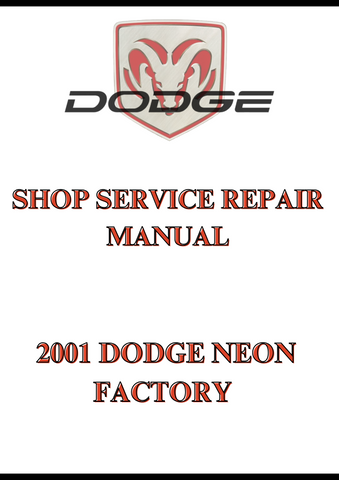 2001 DODGE NEON FACTORY SHOP SERVICE REPAIR MANUAL - PDF