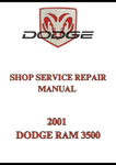 2001 DODGE RAM 3500 SHOP SERVICE REPAIR MANUAL - PDF