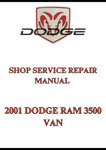 2001 DODGE RAM 3500 VAN SHOP SERVICE REPAIR MANUAL - PDF