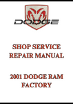2001 DODGE RAM FACTORY SHOP SERVICE REPAIR MANUAL - PDF