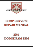 2001 DODGE RAM FSM SHOP SERVICE REPAIR MANUAL - PDF