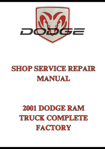 2001 DODGE RAM TRUCK COMPLETE FACTORY SHOP SERVICE REPAIR MANUAL - PDF