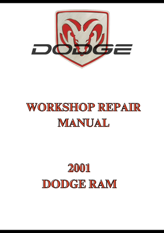 2001 DODGE RAM WORKSHOP REPAIR MANUAL - PDF