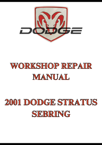 2001 DODGE STRATUS SEBRING WORKSHOP REPAIR MANUAL - PDF