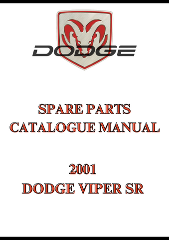2001 DODGE VIPER SR SPARE PARTS CATALOGUE MANUAL - PDF