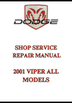 2001 VIPER ALL MODELS SHOP SERVICE REPAIR MANUAL - PDF