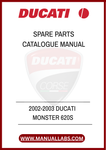 DON'T LET THE CHALLENGE OF FINDING SPARE PARTS SLOW YOU DOWN. INVEST IN THE 2002-2003 DUCATI MONSTER 620S SPARE PARTS CATALOGUE MANUAL TODAY AND EMPOWER YOURSELF