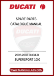 DON'T LET A MISSING PART HOLD YOU BACK FROM ENJOYING YOUR RIDE. INVEST IN THE 2002-2003 DUCATI SUPERSPORT SPARE PARTS CATALOGUE MANUAL TODAY AND ENSURE YOUR MOTORCYCLE