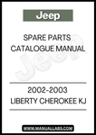 DISCOVER THE ULTIMATE RESOURCE FOR MAINTAINING YOUR 2002-2003 JEEP LIBERTY CHEROKEE KJ WITH OUR COMPREHENSIVE SPARE PARTS CATALOGUE MANUAL. THIS ESSENTIAL GUIDE PROVIDES DETAILED DIAGRAMS AND SPECIFICATIONS, ENSURING YOU HAVE ALL THE INFORMATION NEEDED TO IDENTIFY AND SOURCE THE RIGHT PARTS FOR YOUR VEHICLE.