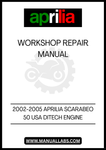 UNLOCK THE FULL POTENTIAL OF YOUR 2002-2005 APRILIA SCARABEO 50 USA DITECH WITH OUR COMPREHENSIVE WORKSHOP REPAIR MANUAL. THIS PDF FILE IS YOUR ULTIMATE GUIDE TO MAINTAINING AND REPAIRING YOUR SCOOTER, FEATURING DETAILED DIAGRAMS, STEP-BY-STEP INSTRUCTIONS, AND ESSENTIAL TROUBLESHOOTING TIPS. WHETHER YOU'RE A SEASONED MECHANIC OR A DIY ENTHUSIAST, THIS MANUAL EQUIPS YOU WITH THE KNOWLEDGE TO KEEP YOUR RIDE IN TOP CONDITION.