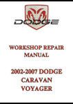 2002-2007 DODGE CARAVAN VOYAGER WORKSHOP REPAIR MANUAL - PDF 