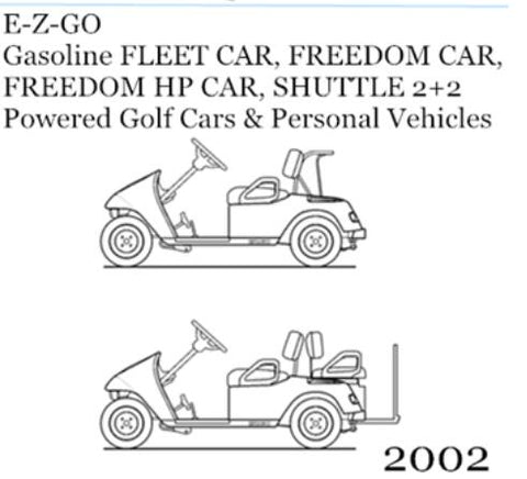 UNLOCK THE FULL POTENTIAL OF YOUR 2002-2007 E-Z-GO GASOLINE FLEET CAR, FREEDOM CAR, FREEDOM HP CAR, AND SHUTTLE 2+2 WITH OUR COMPREHENSIVE SERVICE REPAIR MANUAL IN PDF FORMAT. 