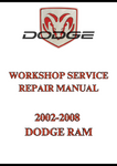 2002-2008 DODGE RAM WORKSHOP SERVICE REPAIR MANUAL - PDF
