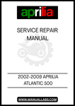 DON'T LET MINOR ISSUES TURN INTO MAJOR PROBLEMS. INVEST IN THE 2002-2009 APRILIA ATLANTIC 500 SERVICE &amp; REPAIR MANUAL TODAY AND TAKE CONTROL OF YOUR SCOOTER'S MAINTENANCE. WITH THIS INVALUABLE RESOURCE AT YOUR FINGERTIPS, YOU'LL SAVE TIME AND MONEY WHILE ENSURING YOUR RIDE REMAINS IN TOP CONDITION.