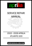 DON'T LET MINOR ISSUES TURN INTO MAJOR PROBLEMS. INVEST IN THE 2002 - 2009 APRILIA ATLANTIC 500 SERVICE REPAIR MANUAL TODAY AND TAKE CONTROL OF YOUR SCOOTER'S MAINTENANCE. WITH THIS INVALUABLE RESOURCE AT YOUR FINGERTIPS, YOU'LL SAVE TIME AND MONEY WHILE ENSURING YOUR RIDE REMAINS IN TOP CONDITION