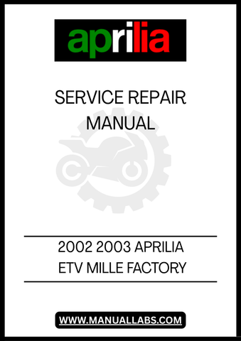 INVEST IN YOUR MOTORCYCLE'S LONGEVITY AND PERFORMANCE BY EQUIPPING YOURSELF WITH THE KNOWLEDGE CONTAINED IN THIS SERVICE MANUAL. DON'T MISS OUT ON THE OPPORTUNITY TO ENHANCE YOUR RIDING EXPERIENCE—ORDER YOUR 2002-2003 APRILIA ETV MILLE FACTORY SERVICE REPAIR MANUAL TODAY AND KEEP YOUR BIKE IN PEAK CONDITION!