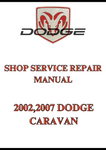 2002,2007 DODGE CARAVAN SHOP SERVICE REPAIR MANUAL - PDF