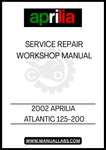 UNLOCK THE FULL POTENTIAL OF YOUR 2002 APRILIA ATLANTIC 125-200 WITH OUR COMPREHENSIVE SERVICE REPAIR WORKSHOP MANUAL IN PDF FORMAT. THIS ESSENTIAL GUIDE PROVIDES DETAILED INSTRUCTIONS AND DIAGRAMS, ENSURING YOU HAVE EVERYTHING YOU NEED TO PERFORM MAINTENANCE AND REPAIRS WITH CONFIDENCE.