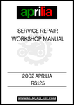UNLOCK THE FULL POTENTIAL OF YOUR 2002 APRILIA RS125 WITH OUR COMPREHENSIVE SERVICE REPAIR WORKSHOP MANUAL IN PDF FORMAT. THIS ESSENTIAL GUIDE IS DESIGNED FOR BOTH NOVICE AND EXPERIENCED MECHANICS, PROVIDING DETAILED INSTRUCTIONS AND DIAGRAMS TO ENSURE YOUR MOTORCYCLE RUNS AT ITS BEST.