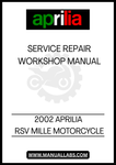 UNLOCK THE FULL POTENTIAL OF YOUR 2002 APRILIA RSV MILLE WITH OUR COMPREHENSIVE SERVICE & REPAIR MANUAL IN PDF FORMAT. THIS ESSENTIAL GUIDE IS DESIGNED FOR BOTH SEASONED MECHANICS AND ENTHUSIASTIC DIYERS, PROVIDING DETAILED INSTRUCTIONS AND INSIGHTS TO KEEP YOUR MOTORCYCLE RUNNING SMOOTHLY.