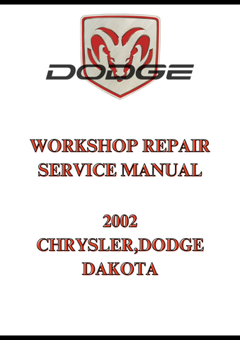 2002 CHRYSLER,DODGE DAKOTA WORKSHOP REPAIR SERVICE MANUAL - PDF
