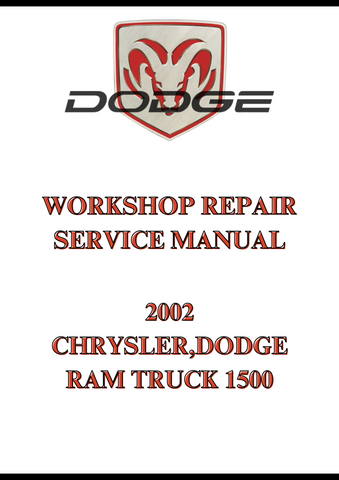 2002 CHRYSLER,DODGE RAM TRUCK 1500 WORKSHOP REPAIR SERVICE MANUAL - PDF