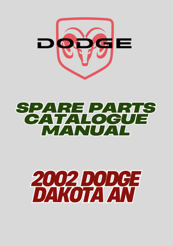 2002 DODGE DAKOTA AN SPARE PARTS CATALOGUE MANUAL - PDF