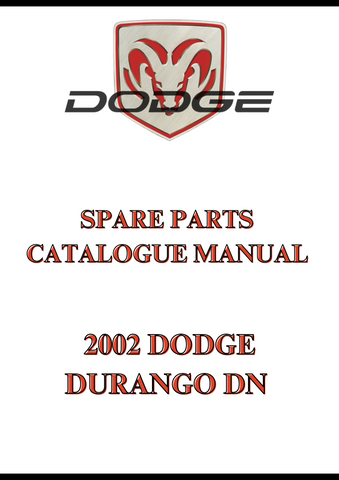 2002 DODGE DURANGO DN SPARE PARTS CATALOGUE MANUAL - PDF