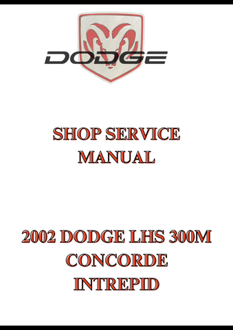 2002 DODGE LHS 300M CONCORDE INTREPID SHOP SERVICE MANUAL - PDF