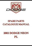 2002 DODGE NEON PL SPARE PARTS CATALOGUE MANUAL - PDF