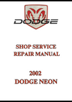 2002 DODGE NEON SHOP SERVICE REPAIR MANUAL - PDF