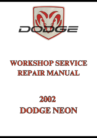 2002 DODGE NEON WORKSHOP SERVICE REPAIR MANUAL - PDF