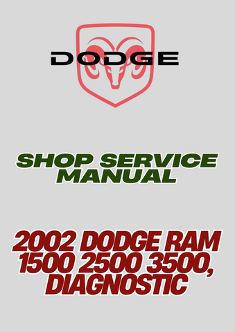 2002 DODGE RAM 1500 2500 3500, DIAGNOSTIC SHOP SERVICE MANUAL - PDF