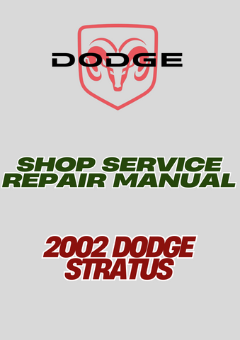 2002 DODGE STRATUS SHOP SERVICE REPAIR MANUAL - PDF