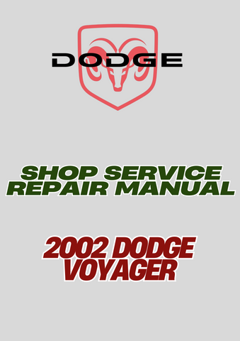 2002 DODGE VOYAGER SHOP SERVICE REPAIR MANUAL - PDF