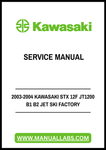 Unlock the full potential of your 2003-2004 Kawasaki STX 12F JT1200 B1 B2 Jet Ski with our comprehensive Factory Service Manual in PDF format. This essential guide is designed to provide you with detailed instructions, diagrams, and specifications to ensure your watercraft operates at peak performance.