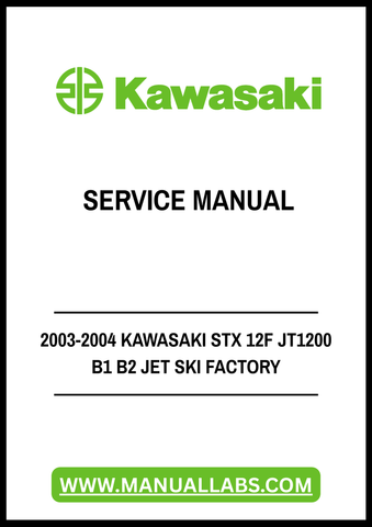 Unlock the full potential of your 2003-2004 Kawasaki STX 12F JT1200 B1 B2 Jet Ski with our comprehensive Factory Service Manual in PDF format. This essential guide is designed to provide you with detailed instructions, diagrams, and specifications to ensure your watercraft operates at peak performance.