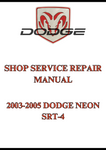 2003-2005 DODGE NEON SRT-4 SHOP SERVICE REPAIR MANUAL - PDF