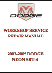 2003-2005 DODGE NEON SRT-4 WORKSHOP SERVICE REPAIR MANUAL - PDF