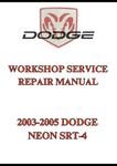 2003-2005 DODGE NEON SRT-4 WORKSHOP SERVICE REPAIR MANUAL - PDF