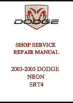 2003-2005 DODGE NEON SRT4 SHOP SERVICE REPAIR MANUAL - PDF