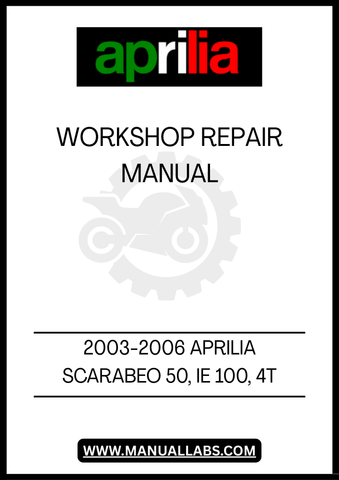 UNLOCK THE FULL POTENTIAL OF YOUR 2003-2006 APRILIA SCARABEO 50, IE 100, 4T WITH OUR COMPREHENSIVE WORKSHOP REPAIR MANUAL IN PDF FORMAT. THIS ESSENTIAL GUIDE IS DESIGNED FOR BOTH NOVICE AND EXPERIENCED MECHANICS, PROVIDING DETAILED INSTRUCTIONS AND DIAGRAMS TO HELP YOU TACKLE ANY REPAIR OR MAINTENANCE TASK WITH CONFIDENCE.