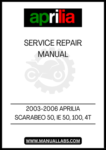 UNLOCK THE FULL POTENTIAL OF YOUR 2003-2006 APRILIA SCARABEO 50, IE 50, 100, 4T WITH OUR COMPREHENSIVE SERVICE REPAIR MANUAL IN PDF FORMAT. THIS ESSENTIAL GUIDE IS DESIGNED TO PROVIDE YOU WITH DETAILED INSTRUCTIONS AND INSIGHTS, ENSURING THAT YOU CAN PERFORM MAINTENANCE AND REPAIRS WITH CONFIDENCE. WHETHER YOU'RE A SEASONED MECHANIC OR A DIY ENTHUSIAST, THIS MANUAL IS YOUR GO-TO RESOURCE FOR KEEPING YOUR SCOOTER IN TOP CONDITION.