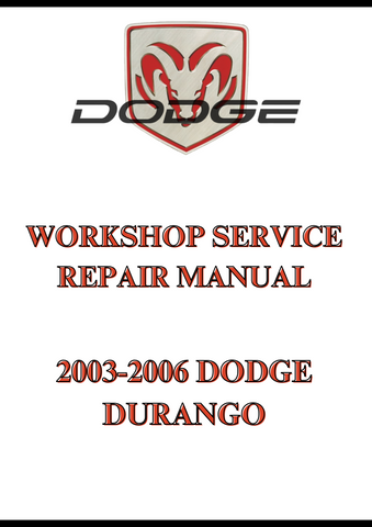 2003-2006 DODGE DURANGO WORKSHOP SERVICE REPAIR MANUAL - PDF